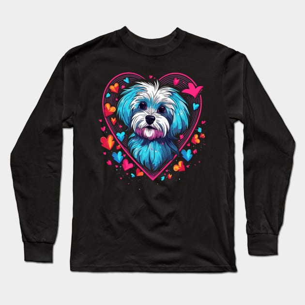 Maltese Valentine Day Long Sleeve T-Shirt by JH Mart